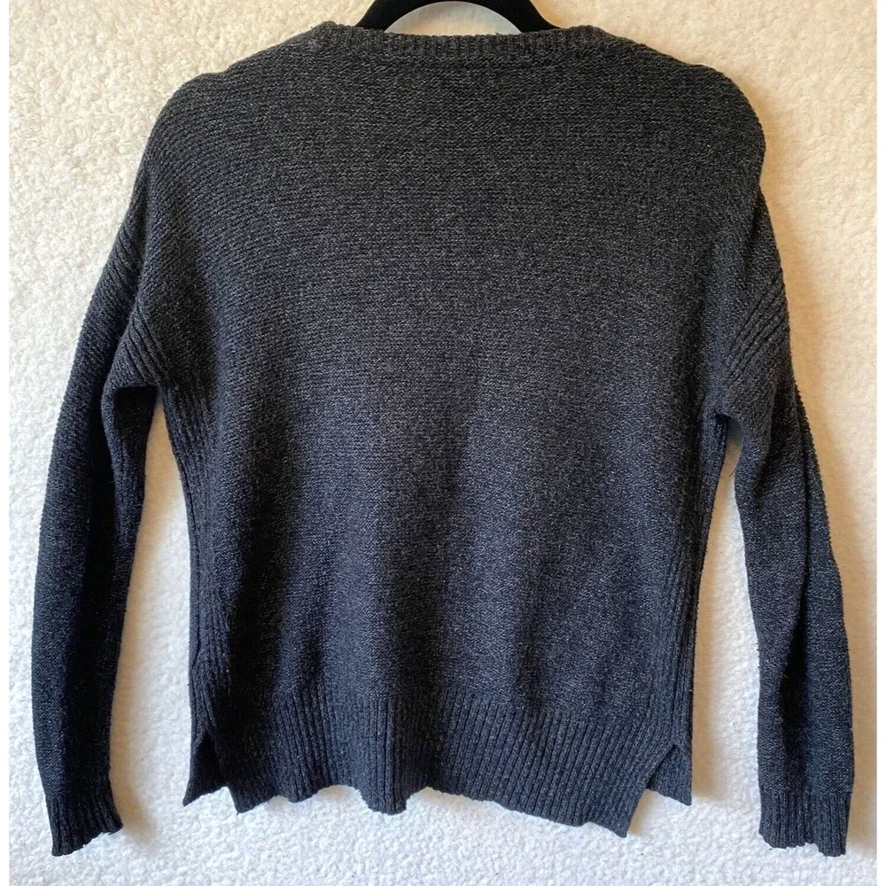 Madewell‎ Cotton Blend Leather Trim Knit Sweater mens Sz XS or Women Size Large
